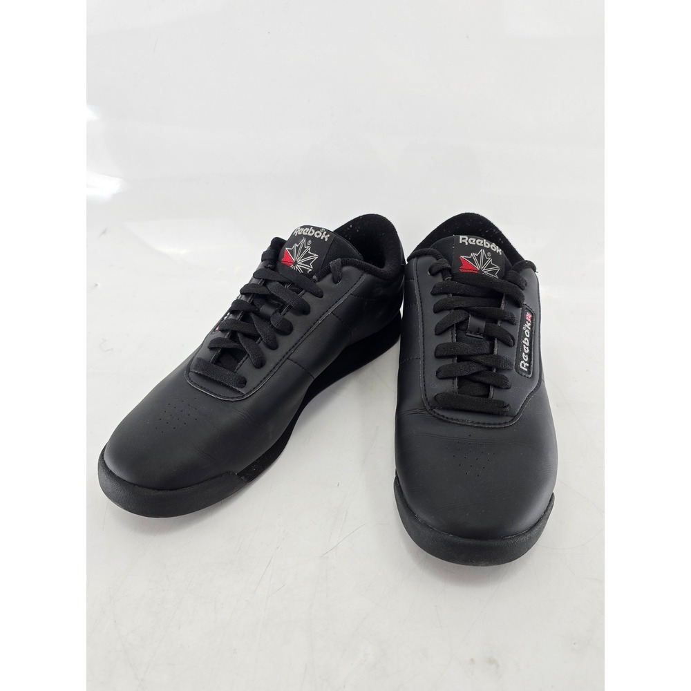 Reebok Princess Sneakers Womens 9.5 Black Classic Walking Shoes -Excellent
